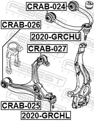 FEBEST Mounting, control/trailing arm (CRAB-025)