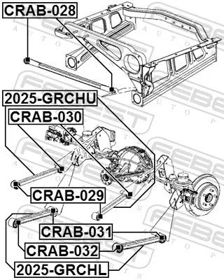 FEBEST Mounting, control/trailing arm (CRAB-031)