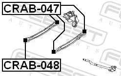 FEBEST Mounting, control/trailing arm (CRAB-047)