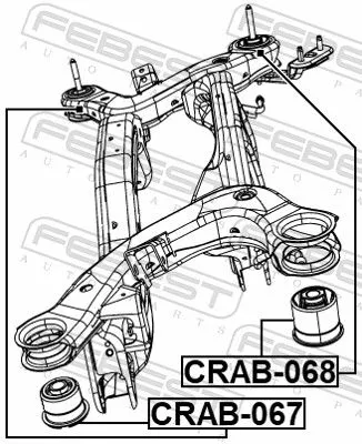 FEBEST Bushing, axle beam (CRAB-068)