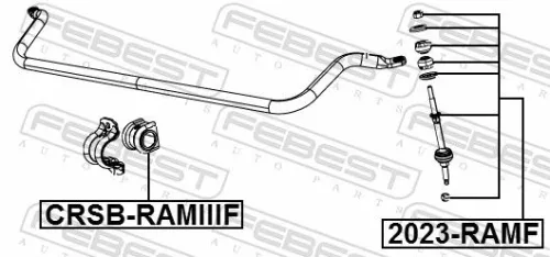 FEBEST Mounting, stabiliser bar (CRSB-RAMIIIF)