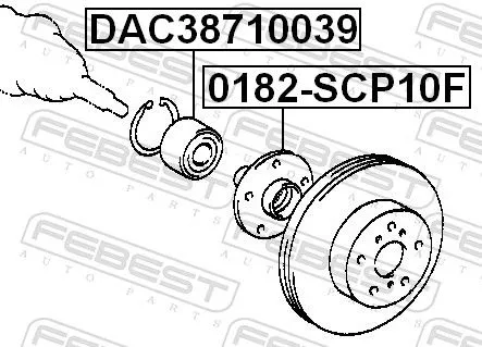 FEBEST Wheel Bearing (DAC38710039)