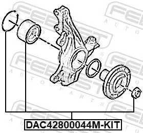 FEBEST Wheel Bearing (DAC42800044M-KIT)