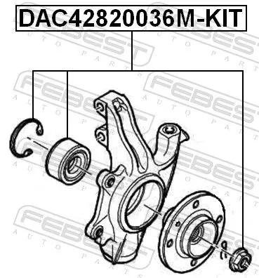 FEBEST Wheel Bearing Kit (DAC42820036M-KIT)