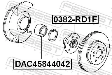 FEBEST Wheel Bearing (DAC45844042)