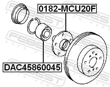 FEBEST Wheel Bearing (DAC45860045)