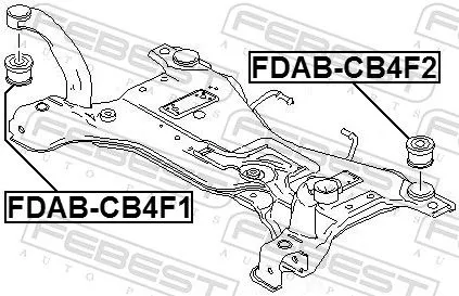 FEBEST Bushing, axle beam (FDAB-CB4F1)