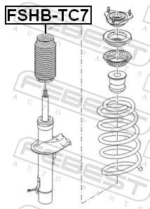 FEBEST Protective Cap/Bellow, shock absorber (FSHB-TC7)