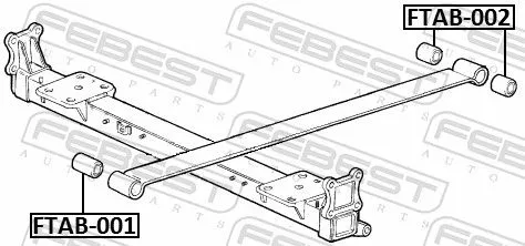 FEBEST Bushing, leaf spring (FTAB-002)