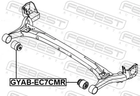 FEBEST Bushing, axle beam (GYAB-EC7CMR)