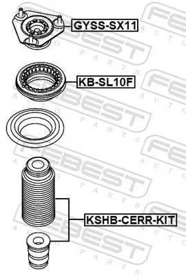 FEBEST Suspension Strut Support Mount (GYSS-SX11)