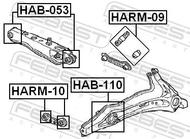 FEBEST Mounting, control/trailing arm (HAB-110)