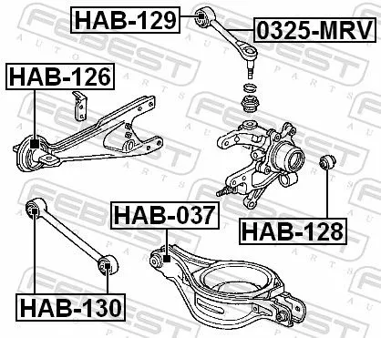 FEBEST Mounting, control/trailing arm (HAB-128)