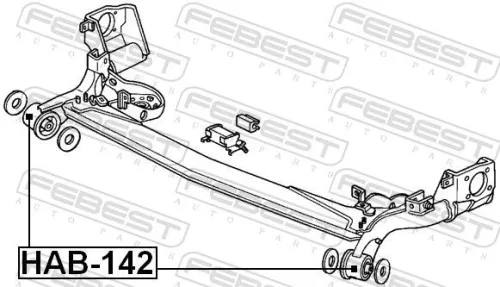 FEBEST Mounting, control/trailing arm (HAB-142)