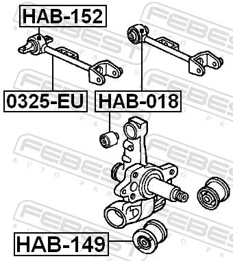 FEBEST Mounting, control/trailing arm (HAB-149)