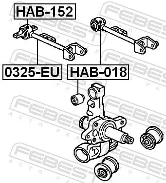 FEBEST Mounting, control/trailing arm (HAB-152)