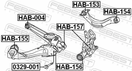 FEBEST Mounting, control/trailing arm (HAB-155)