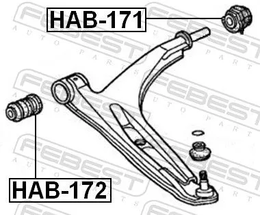 FEBEST Mounting, control/trailing arm (HAB-172)