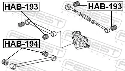 FEBEST Mounting, control/trailing arm (HAB-194)
