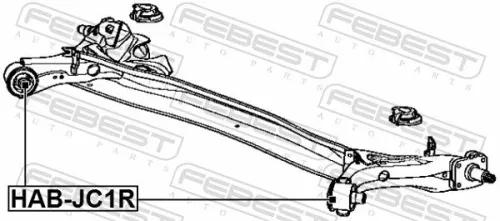 FEBEST Bushing, axle beam (HAB-JC1R)
