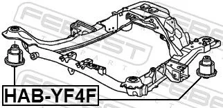 FEBEST Bushing, axle beam (HAB-YF4F)