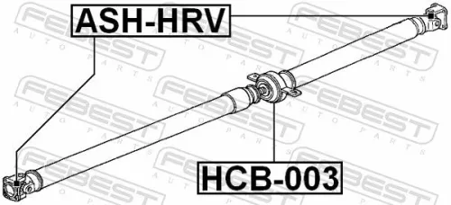 FEBEST Bearing, propshaft centre bearing (HCB-003)