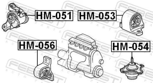 FEBEST Mounting, engine (HM-056)