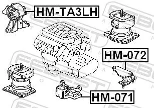 FEBEST Mounting, automatic transmission (HM-071)