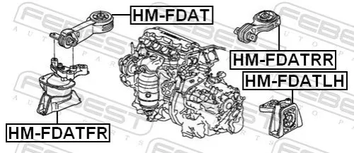 FEBEST Mounting, engine (HM-FDAT)
