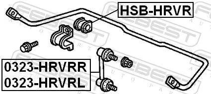 FEBEST Mounting, stabiliser bar (HSB-HRVR)