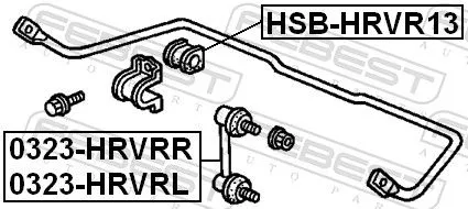 FEBEST Mounting, stabiliser bar (HSB-HRVR13)