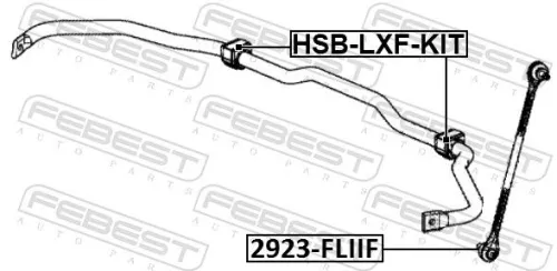 FEBEST Mounting, stabiliser bar (HSB-LXF-KIT)