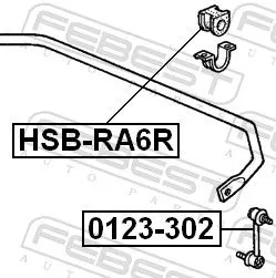 FEBEST Mounting, stabiliser bar (HSB-RA6R)
