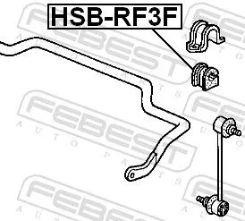 FEBEST Mounting, stabiliser bar (HSB-RF3F)