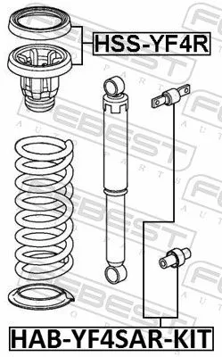FEBEST Suspension Strut Support Mount (HSS-YF4R)