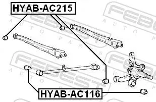 FEBEST Mounting, control/trailing arm (HYAB-AC215)