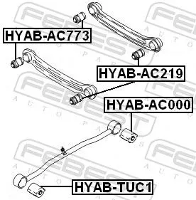 FEBEST Mounting, control/trailing arm (HYAB-AC219)