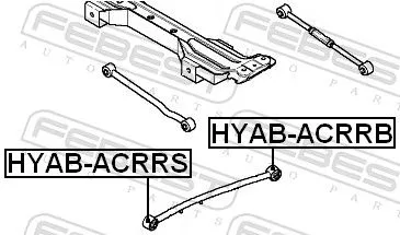 FEBEST Mounting, control/trailing arm (HYAB-ACRRS)