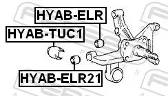 FEBEST Mounting, control/trailing arm (HYAB-ELR21)