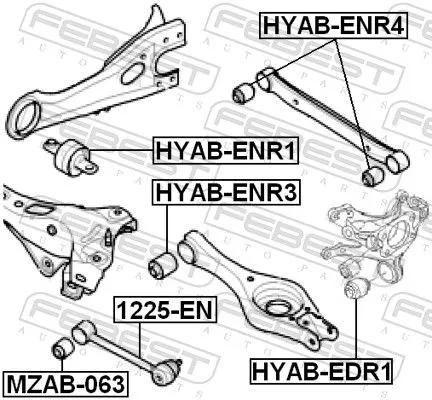 FEBEST Mounting, control/trailing arm (HYAB-ENR1)