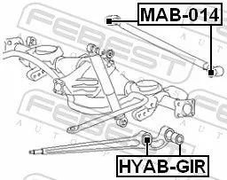 FEBEST Mounting, control/trailing arm (HYAB-GIR)