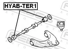 FEBEST Mounting, control/trailing arm (HYAB-TER1)