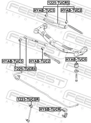 FEBEST Mounting, control/trailing arm (HYAB-TUC2)