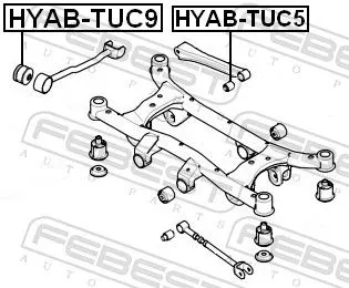 FEBEST Mounting, control/trailing arm (HYAB-TUC9)