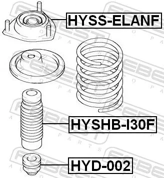 FEBEST Rubber Buffer, suspension (HYD-002)