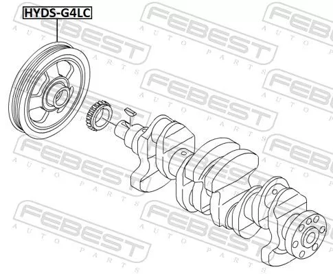 FEBEST Belt Pulley, crankshaft (HYDS-G4LC)