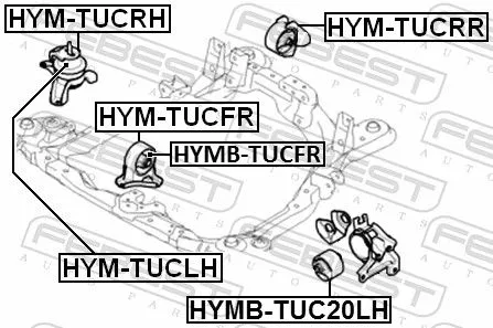 FEBEST Mounting, engine (HYM-TUCRR)