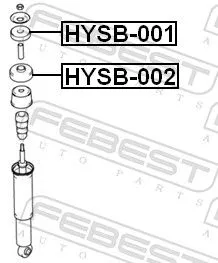 FEBEST Spacer Bush, shock absorber (HYSB-002)