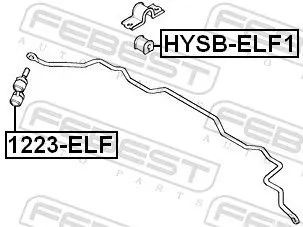 FEBEST Mounting, stabiliser bar (HYSB-ELF1)