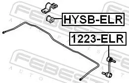 FEBEST Mounting, stabiliser bar (HYSB-ELR)
